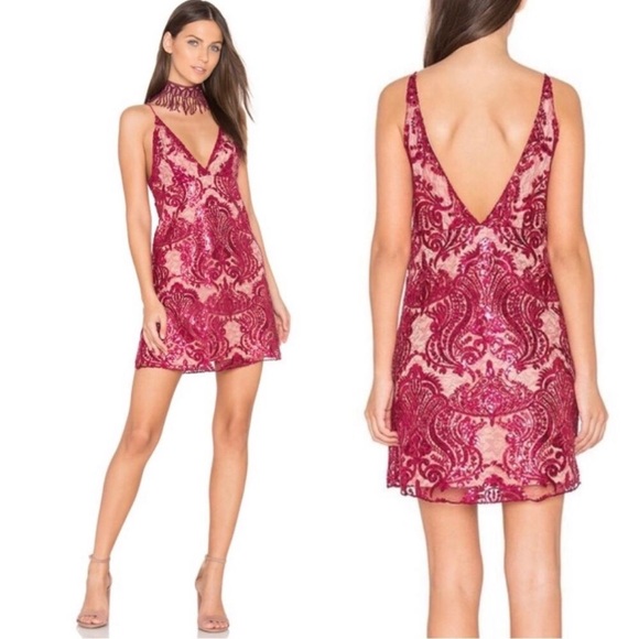 Free People Night Shimmers Mini Dress size 10 - Picture 6 of 6